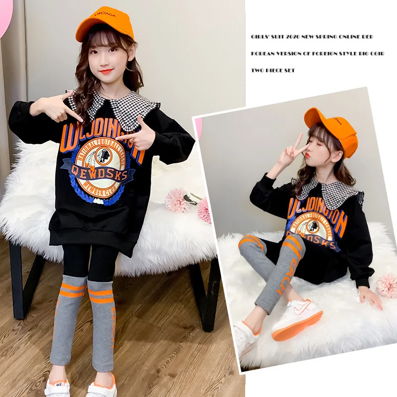 Girls Clothes Sweatshirts + Pants Sets 2021 Lapel Spring Autumn Kids Teenagers Outfits Children Clothing Kids Sets Jogging Suit
Girls Clothes Sweatshirts + Pants Sets 2021 Lapel Spring Autumn Kids Teenagers Outfits Children Clothing Kids Sets Jogging Suit