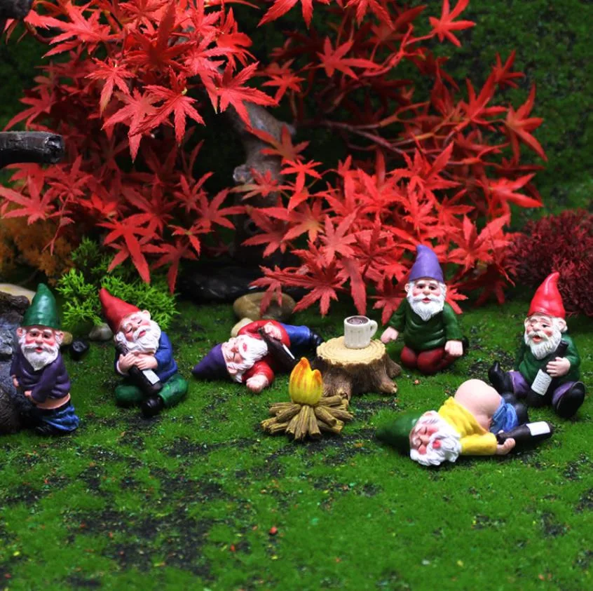 8PC/Set Mini Fairy Garden Drunk Gnomes Miniature Ornaments Set Dwarf Bonfire Statues for Flowerpot Garden Decor Accessories
8PC/Set Mini Fairy Garden Drunk Gnomes Miniature Ornaments Set Dwarf Bonfire Statues for Flowerpot Garden Decor Accessories