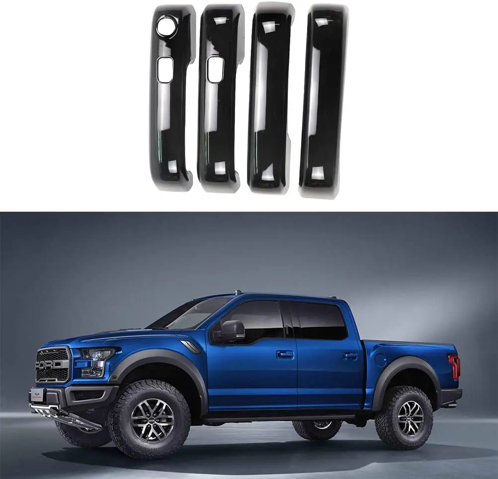 RIGHTPARTS черный хром 4 дверные ручки крышки в течение 15 20 Ford F150 / 17 F250 HD F350 F450 F550 Smart