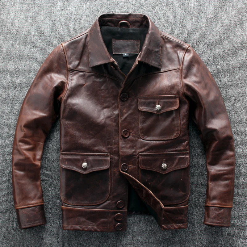Фото 2020 винтажная коричневая Япония Стиль мужская повседневная куртка размера плюс