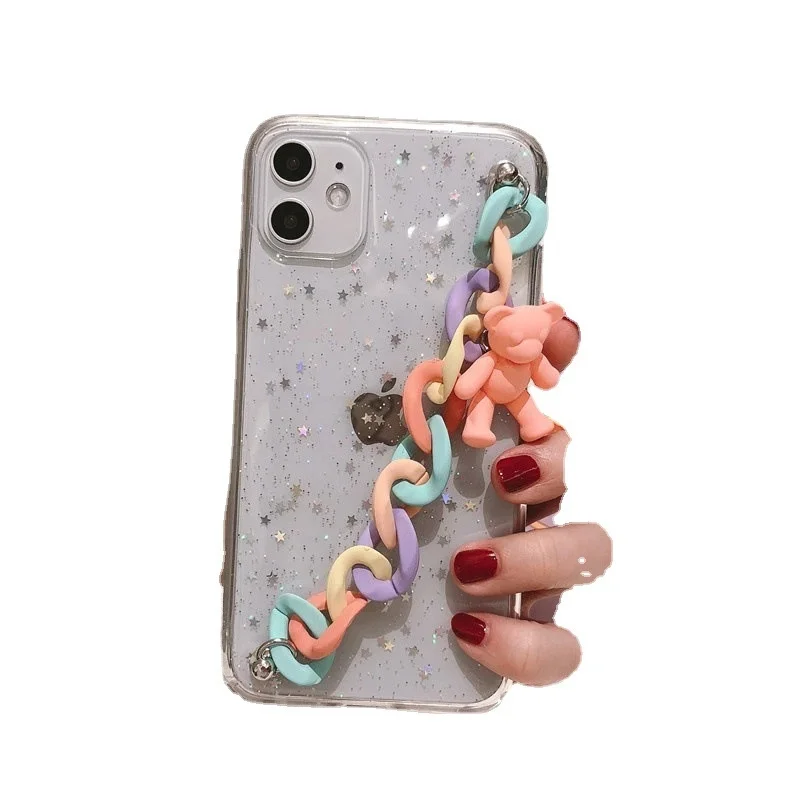 Gimfun Cartoon Cute Bear Wristband Phone Case for iPhone 12 11 Pro Max 7 8plus Xr Xs Max Soft Tpu Clear Glitter Stars Back Cover
Gimfun Cartoon Cute Bear Wristband Phone Case for iPhone 12 11 Pro Max 7 8plus Xr Xs Max Soft Tpu Clear Glitter Stars Back Cover