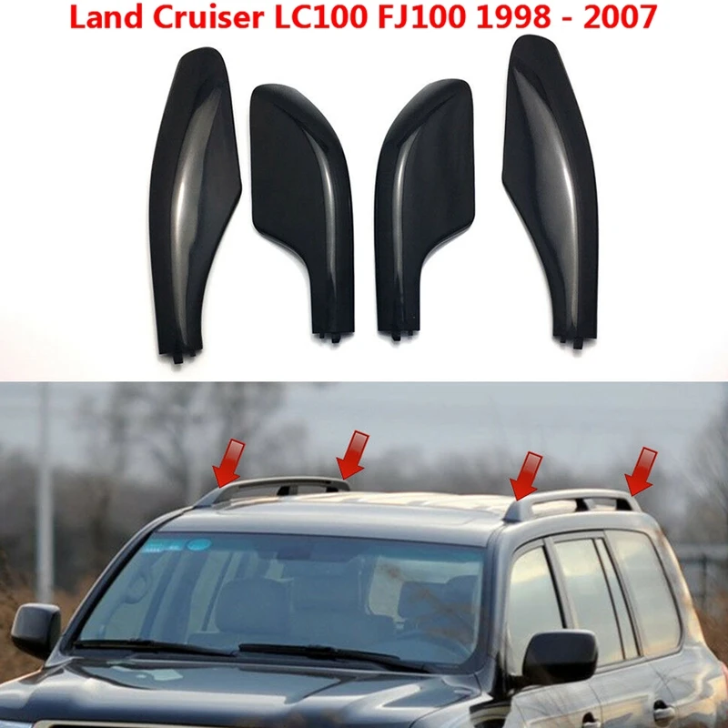 Black Roof Rack Bar Rail End Replacement Cover Shell 4PCS for Toyota Land Cruiser LC100 FJ100 1998-2007
Black Roof Rack Bar Rail End Replacement Cover Shell 4PCS for Toyota Land Cruiser LC100 FJ100 1998-2007