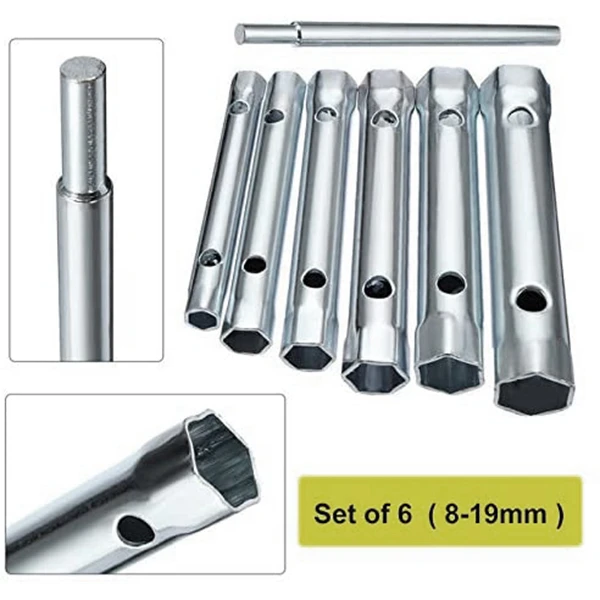 10Pcs 6-22mm Metric Tubular Box Wrench Set Tube Bar Spark-Plug Spanner Steel Double Ended for Automotive Plumb Repair | Инструменты