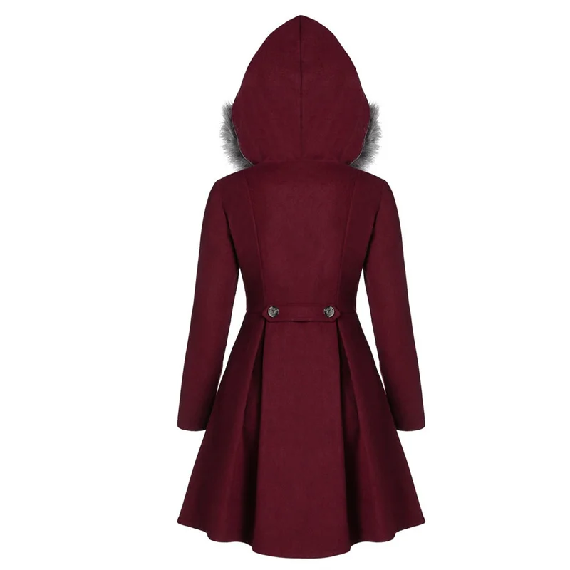 Женское шерстяное пальто новинка сезона осень-зима 2021 топ с капюшоном и меховым