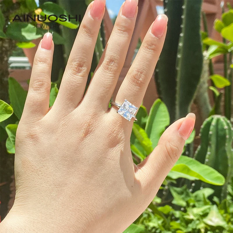 AINUOSHI 925 Sterling Silver Rings 9x9mm Cushion&Princess Cut 3ct SONA Diamond Engagement Wedding Rings For Women Jewelry Gift
AINUOSHI 925 Sterling Silver Rings 9x9mm Cushion&Princess Cut 3ct SONA Diamond Engagement Wedding Rings For Women Jewelry Gift