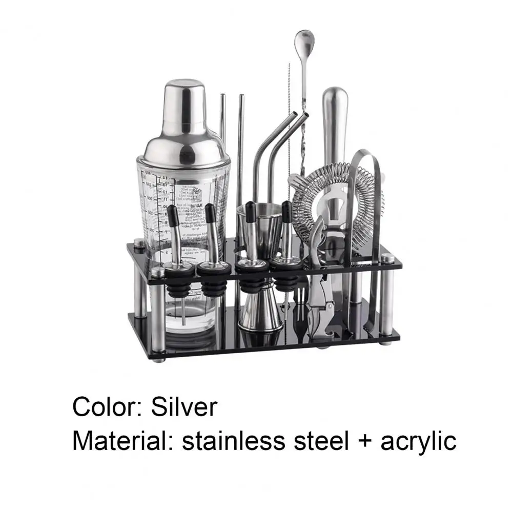 17Pcs/Set Cocktail Shaker Set Eco-friendly Rust-proof Stainless Steel Wine Shaker Bartender Kit for Bar
17Pcs/Set Cocktail Shaker Set Eco-friendly Rust-proof Stainless Steel Wine Shaker Bartender Kit for Bar