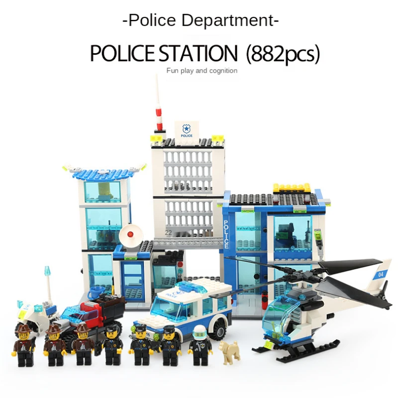 882Pcs Child Assemble DIY Toys Small Building Blocks City Police Police Office Model Suit Mini Dolls Boy Imitate Christmas Gifts
882Pcs Child Assemble DIY Toys Small Building Blocks City Police Police Office Model Suit Mini Dolls Boy Imitate Christmas Gifts