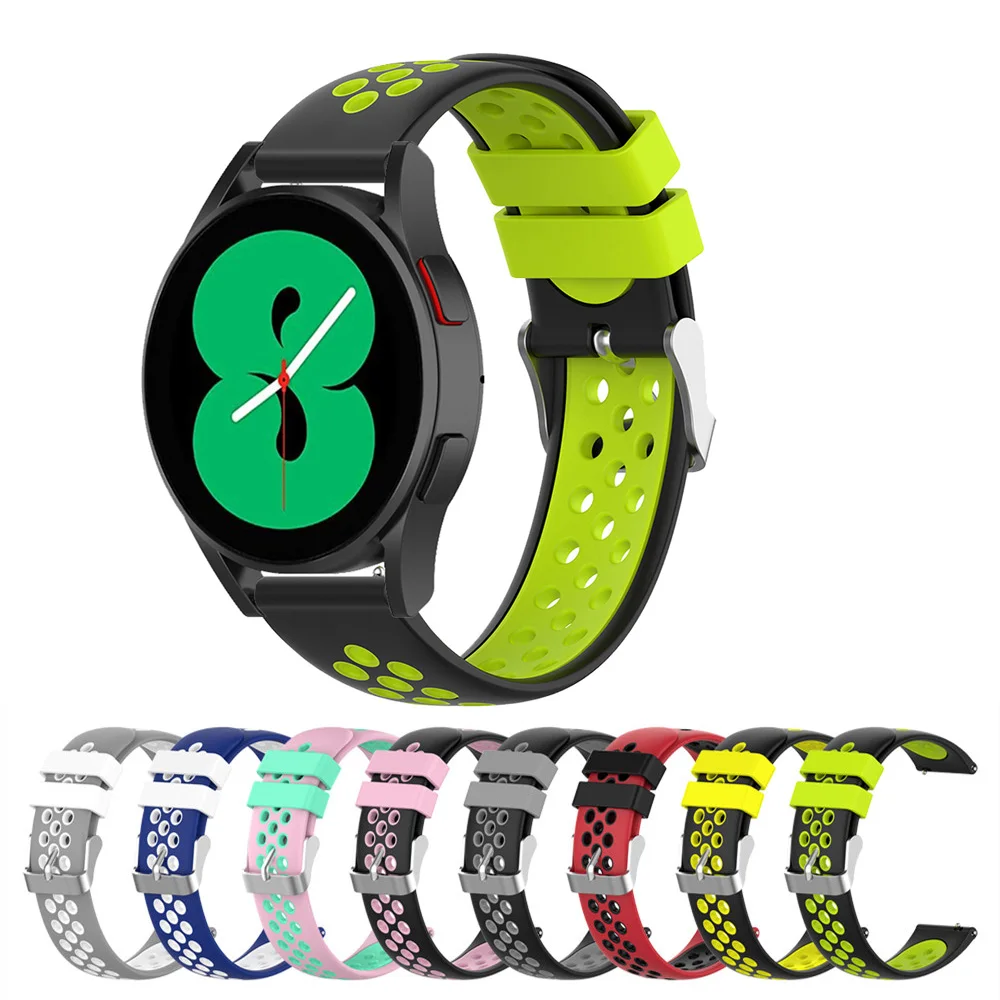 Ремешок силиконовый для Samsung Galaxy Watch 4 40 мм 44 мм/Watch 4 Classic 42 мм 46 мм, двухцветный браслет для наручных часов, 20 мм
Ремешок силиконовый для Samsung Galaxy Watch 4 40 мм 44 мм/Watch 4 Classic 42 мм 46 мм, двухцветный браслет для наручных часов, 20 мм