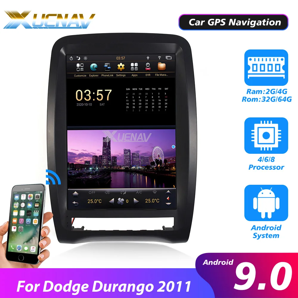 Vertical HD Screen Carplay For Dodge Durango 2011 Car Radio Player Autoradio Tesla Style GPS Multimedia Navigation Head Unit
Vertical HD Screen Carplay For Dodge Durango 2011 Car Radio Player Autoradio Tesla Style GPS Multimedia Navigation Head Unit