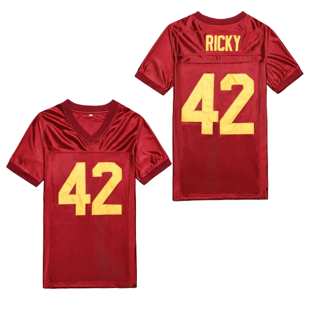 BG American football jersey 42 RICKY jerseys Embroidery sewing Outdoor sportswear Hip hop loose RED 2020 new HOT
BG American football jersey 42 RICKY jerseys Embroidery sewing Outdoor sportswear Hip hop loose RED 2020 new HOT