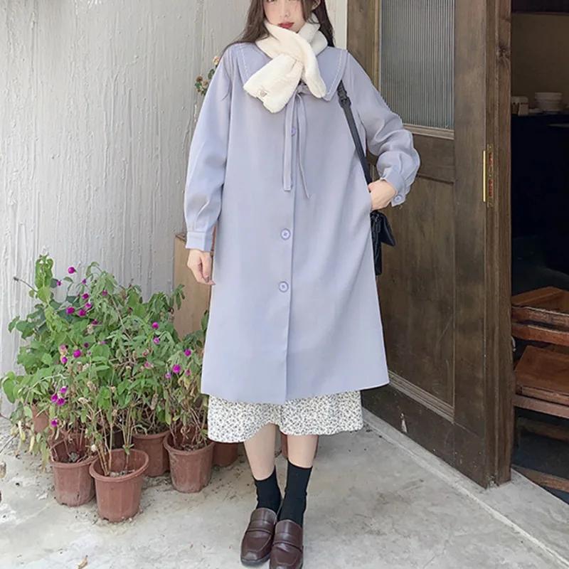 Medium and Long Popular Windbreaker Women's Spring and Autumn 2021 New Early Autumn Coat Korean Loose Small Temperament Coat
Medium and Long Popular Windbreaker Women's Spring and Autumn 2021 New Early Autumn Coat Korean Loose Small Temperament Coat