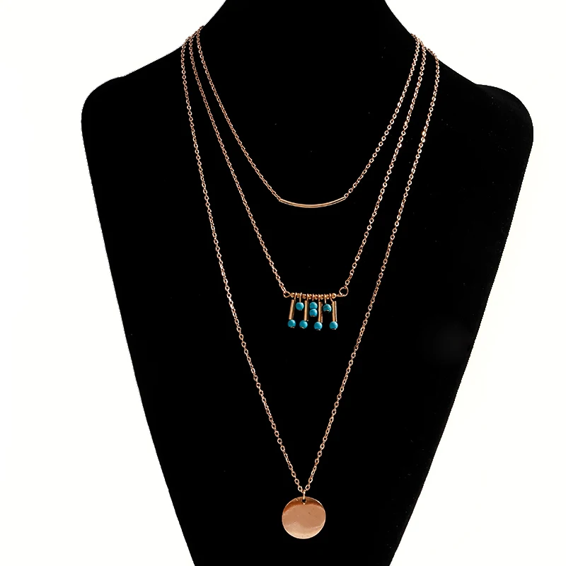 Boho Bohemia Beads Pendant Necklace for Women Gold Coins Multilayer Necklace Female Party Jewelry
Boho Bohemia Beads Pendant Necklace for Women Gold Coins Multilayer Necklace Female Party Jewelry