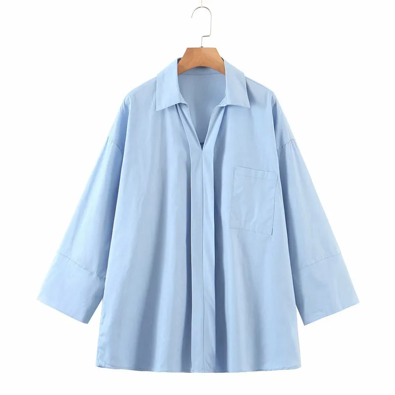 Vogue Casual Women Sot Cotton V Neck Blouse Tide Spring-autumn Fashion Ladies High Street Shirt Solid Color Poplin Shirt Top
Vogue Casual Women Sot Cotton V Neck Blouse Tide Spring-autumn Fashion Ladies High Street Shirt Solid Color Poplin Shirt Top