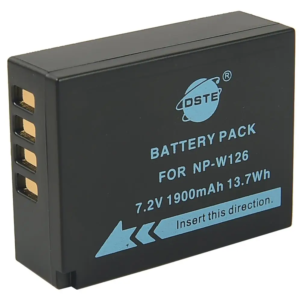 DSTE 2x NP-W126 NP-W126S Батарея + USB Зарядное устройство Комплект для ЖК-дисплея с