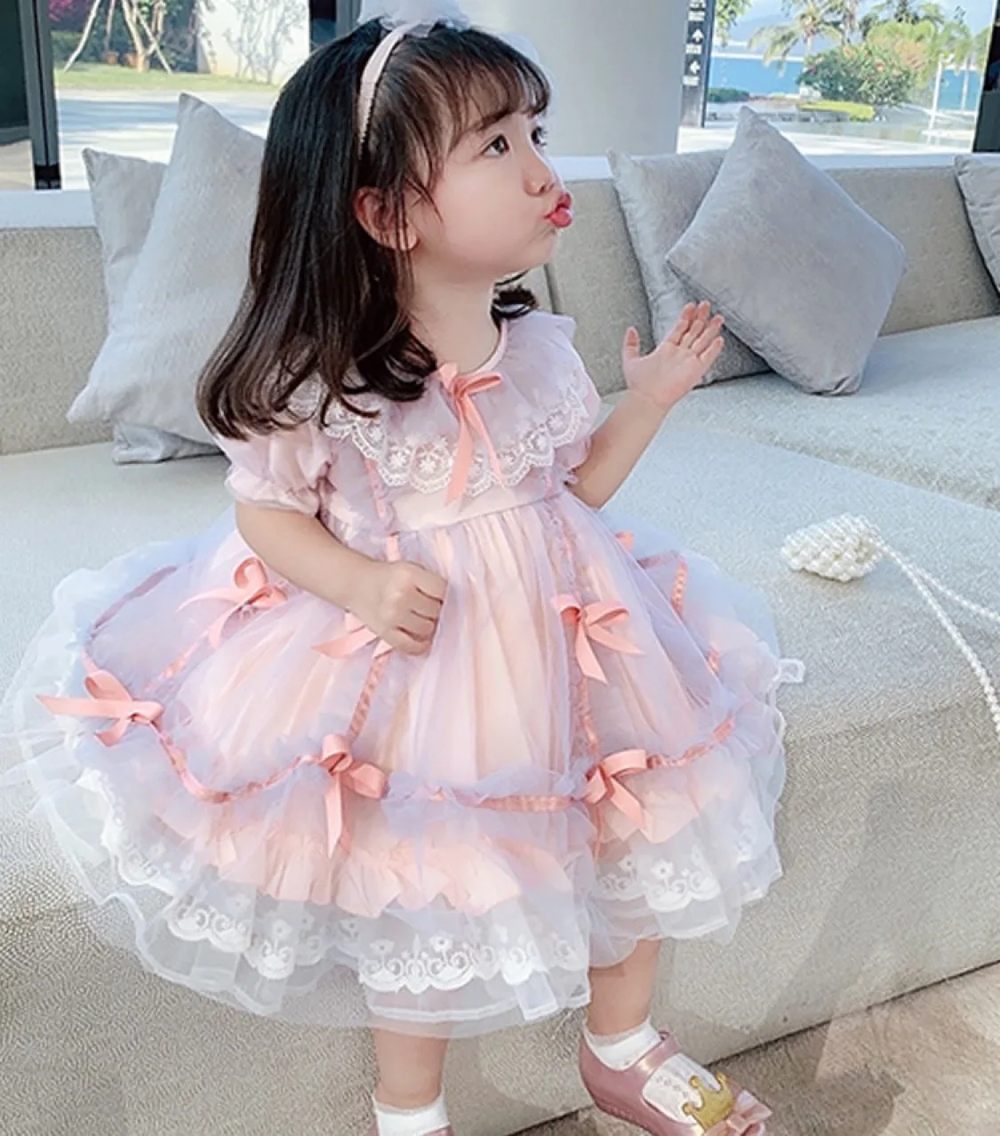 Summer Baby Girl Spanish Lattice Dresses Infant Spain Lolita Princess Ball Gown Children 1st Birthday Baptism Lace Bow
Summer Baby Girl Spanish Lattice Dresses Infant Spain Lolita Princess Ball Gown Children 1st Birthday Baptism Lace Bow