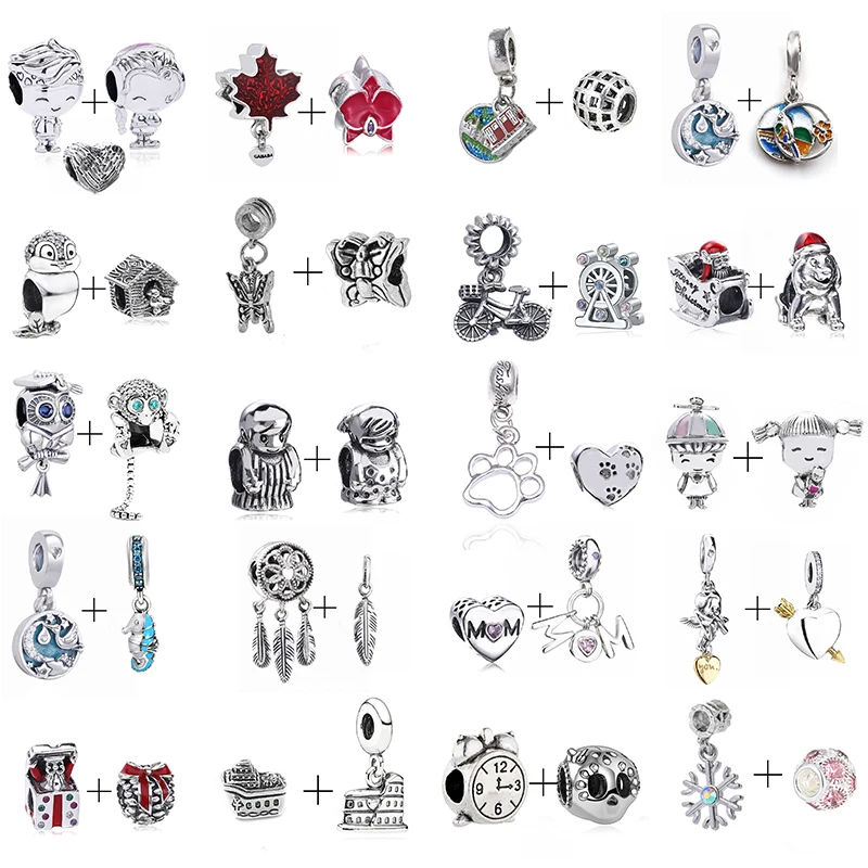 2Pcs/Lot Special offer new charm beaded pendant DIY brand bracelet necklace gift making silver-plated fashion jewelry
2Pcs/Lot Special offer new charm beaded pendant DIY brand bracelet necklace gift making silver-plated fashion jewelry