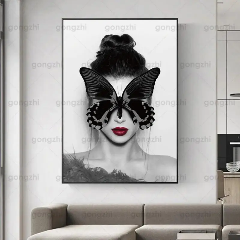 European Style Beauty Portrait Photography Wall Painting Lady with Butterfly Eye Mask Hd Canvas Home Decoration Frameless Poster
European Style Beauty Portrait Photography Wall Painting Lady with Butterfly Eye Mask Hd Canvas Home Decoration Frameless Poster