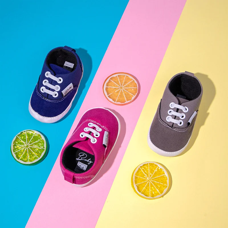 KIDSUN Newborn Baby Shoes Spring Autumn Solid Canvas Rubber Sole Infant Boy First Walkers Outside Flat Girls Sneakers 0-18M
KIDSUN Newborn Baby Shoes Spring Autumn Solid Canvas Rubber Sole Infant Boy First Walkers Outside Flat Girls Sneakers 0-18M