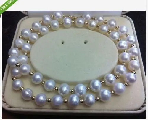 Excellent Luster Noblest 9-10mm white south sea pearl necklace 20"925silver Gold Clasp
Excellent Luster Noblest 9-10mm white south sea pearl necklace 20"925silver Gold Clasp