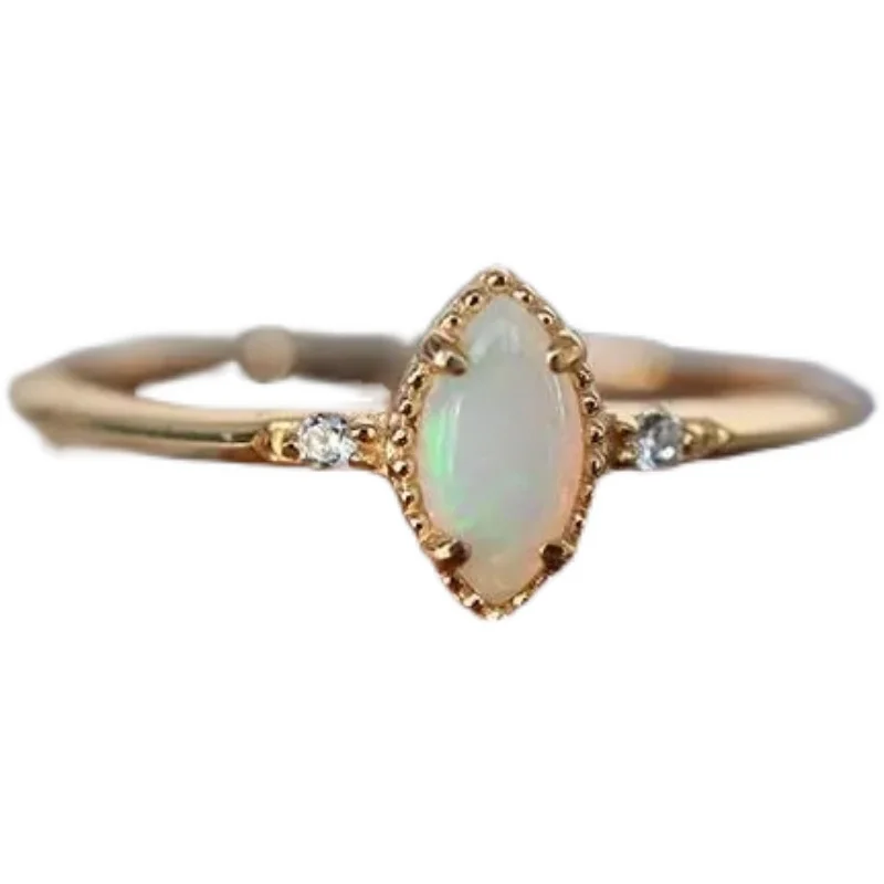 Japanese Style Mild Luxury Diamond Water Drop Opal Ring S925 Sterling Silver Inlaid Simple Overlay Ins Normcore Style Ring
Japanese Style Mild Luxury Diamond Water Drop Opal Ring S925 Sterling Silver Inlaid Simple Overlay Ins Normcore Style Ring