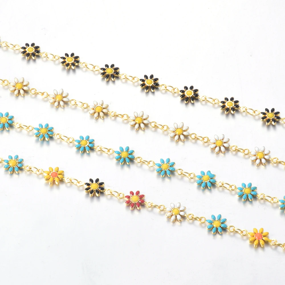1M Enamel Daisy Brass Gold Plated Chain Accessories For Making Bracelet Necklace Anklet Jewelry Suppily
1M Enamel Daisy Brass Gold Plated Chain Accessories For Making Bracelet Necklace Anklet Jewelry Suppily