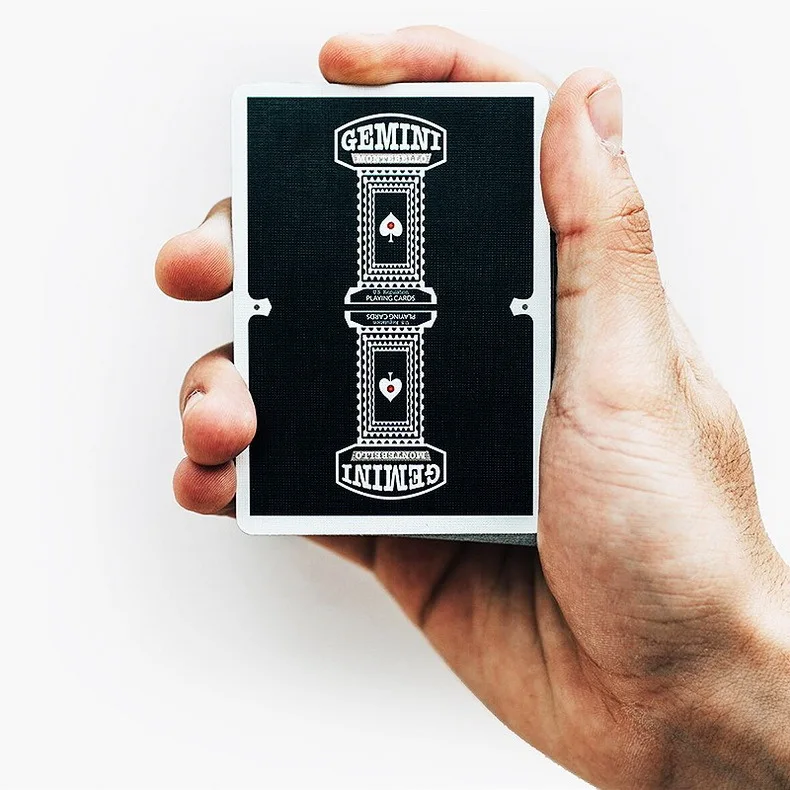 Gemini Casino Black Playing Cards Collectable Deck Poker Size USPCC Custom Limited Version Magic Cards Magic Tricks Magic Props
Gemini Casino Black Playing Cards Collectable Deck Poker Size USPCC Custom Limited Version Magic Cards Magic Tricks Magic Props
