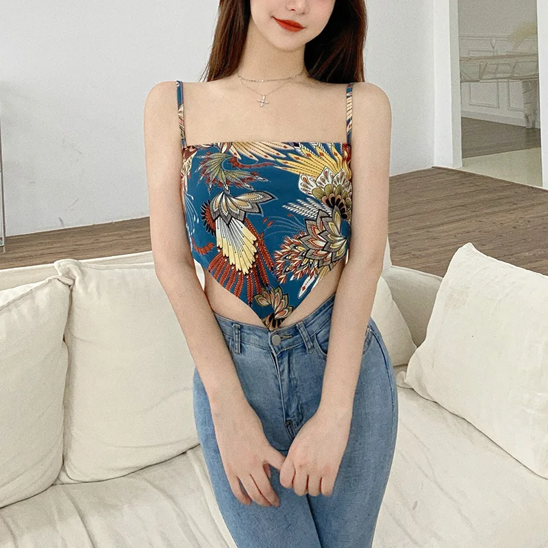 Womens Y2k Corset Sexy Crop Tops Retro Print Sexy Backless Camisole Bandana Tank Tops 2021 Summer Lady Sling Strap Club Vest
Womens Y2k Corset Sexy Crop Tops Retro Print Sexy Backless Camisole Bandana Tank Tops 2021 Summer Lady Sling Strap Club Vest