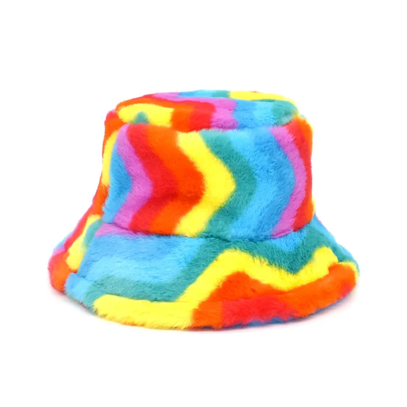 New autumn/winter warm bucket hat fisherman hat fashion rainbow imitation rabbit hair basin hat with thick plush outdoor hat
New autumn/winter warm bucket hat fisherman hat fashion rainbow imitation rabbit hair basin hat with thick plush outdoor hat