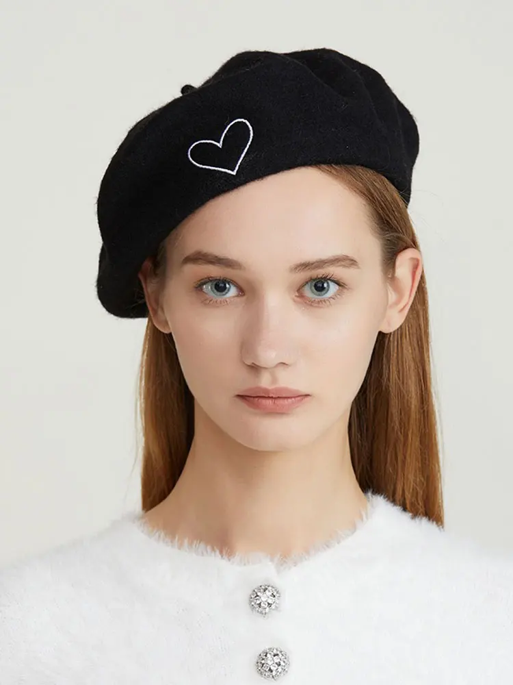 New Korean Fashion Cute Girl Heart-shaped Embroidery Painter Hat Wool Beret Hat For Women Casual Octagonal Hat Bonnet Enfant
New Korean Fashion Cute Girl Heart-shaped Embroidery Painter Hat Wool Beret Hat For Women Casual Octagonal Hat Bonnet Enfant