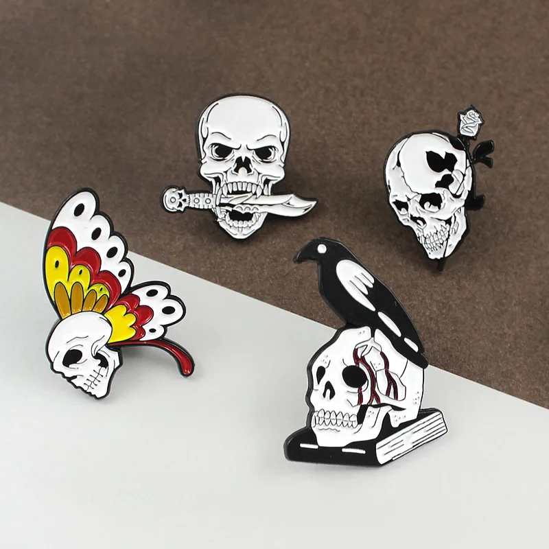 Dead Lovers Woman Skeleton Face Enamel Pins Custom Skull Brooches Bag Clothes Lapel Pin Badge Punk Cool Jewelry Gift
Dead Lovers Woman Skeleton Face Enamel Pins Custom Skull Brooches Bag Clothes Lapel Pin Badge Punk Cool Jewelry Gift