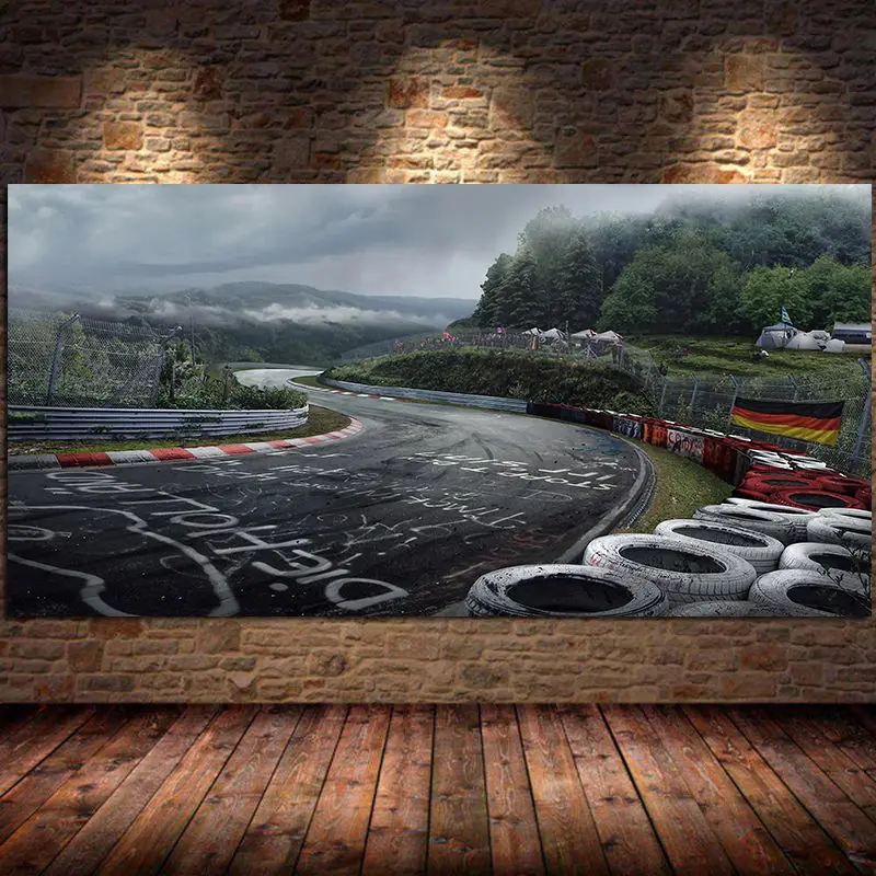 Nurburgring Rally Road Sports Car Track Canvas Painting Poster Prints Forest Landscape Wall Art for Living Room Cuadros Unframed
Nurburgring Rally Road Sports Car Track Canvas Painting Poster Prints Forest Landscape Wall Art for Living Room Cuadros Unframed