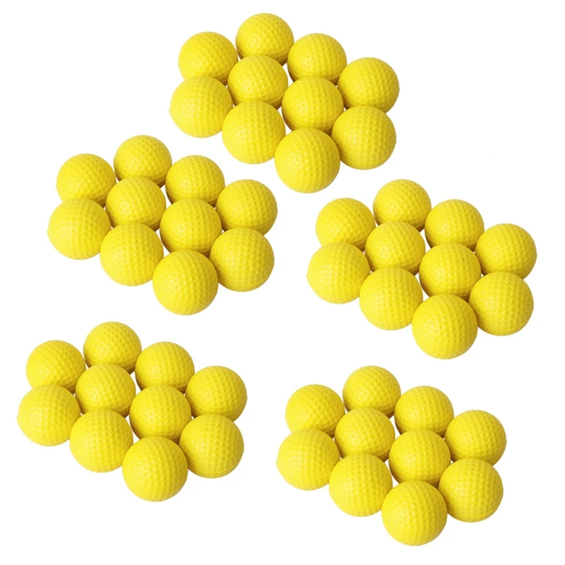 

Мячи для гольфа желтые мягкие эластичные из полиуретана для тренировок в помещении, 50 шт.
