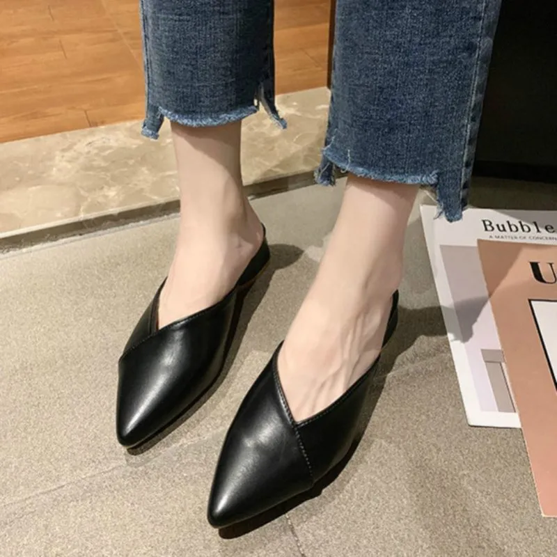 Summer New Baotou Semi-drag Sandals Women Fashion Wear Pointed Toe Thick Heel Shoes Wild Low Heel Net Red Sandals and Slippers
Summer New Baotou Semi-drag Sandals Women Fashion Wear Pointed Toe Thick Heel Shoes Wild Low Heel Net Red Sandals and Slippers