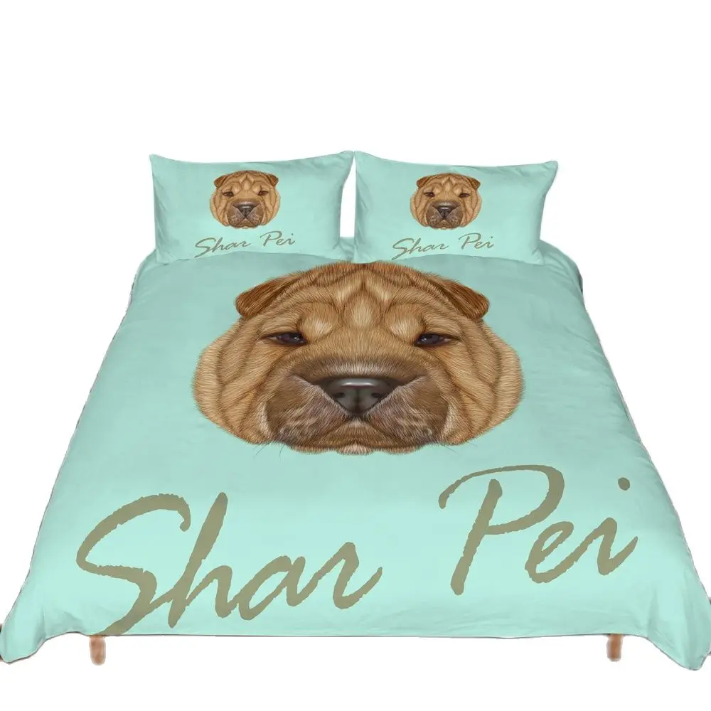 Shar Pei Dog Bedding Set Blue Bedroom Decor 100% Microfiber Hypoallergenic with Zipper 1PC Duvet Cover with Pillowcases
Shar Pei Dog Bedding Set Blue Bedroom Decor 100% Microfiber Hypoallergenic with Zipper 1PC Duvet Cover with Pillowcases