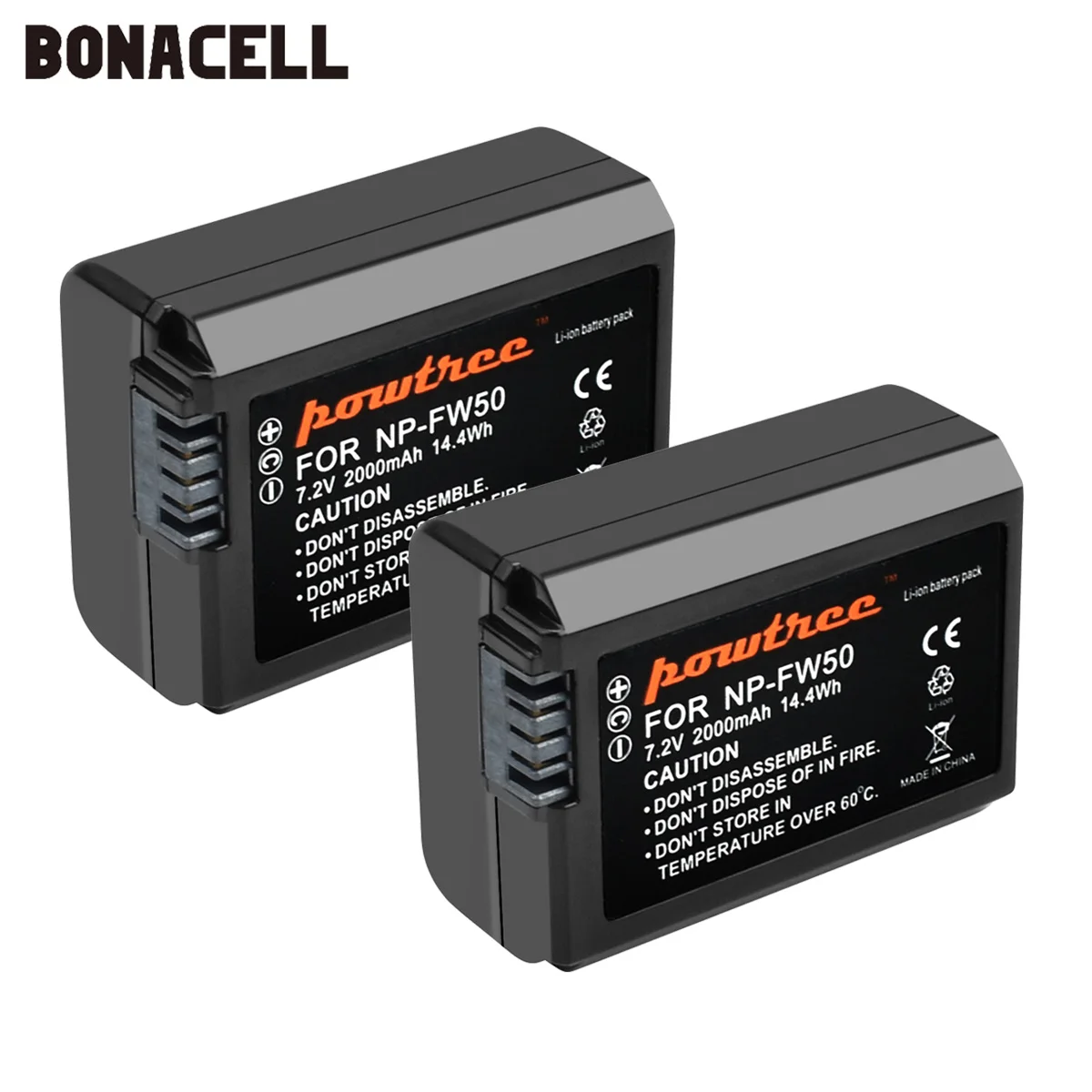 Аккумулятор Bonacell 2000 мА/ч аккумулятор NP FW50 для Sony AKKU NEX 7 Alpha a5000 a6000 a7II с питанием от