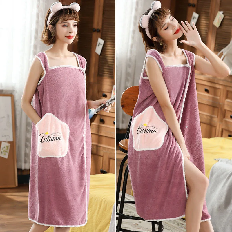 Wearable Bath Towel Superfine Fiber Towels Soft and Absorbent Chic Towel for Autumn Hotel Home Bathroom Gifts Women Bathrobe
Wearable Bath Towel Superfine Fiber Towels Soft and Absorbent Chic Towel for Autumn Hotel Home Bathroom Gifts Women Bathrobe