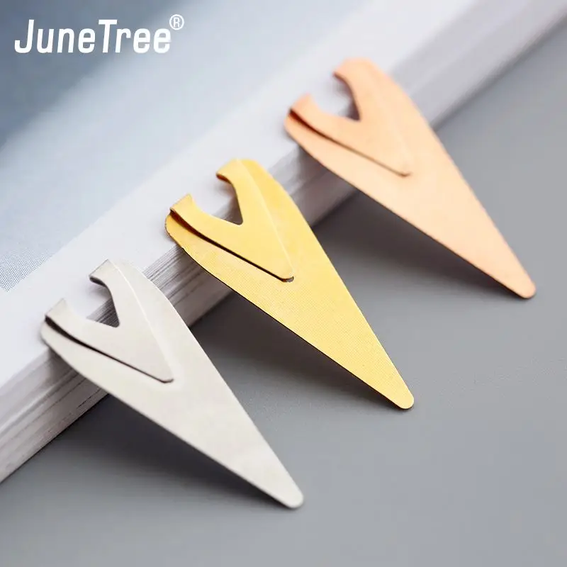 Brief Style Metal Paper Clip Bookmark Books Mark Clips Teacher Gift School Office Supplies Stationery Student Colors 3 pcs/pack |