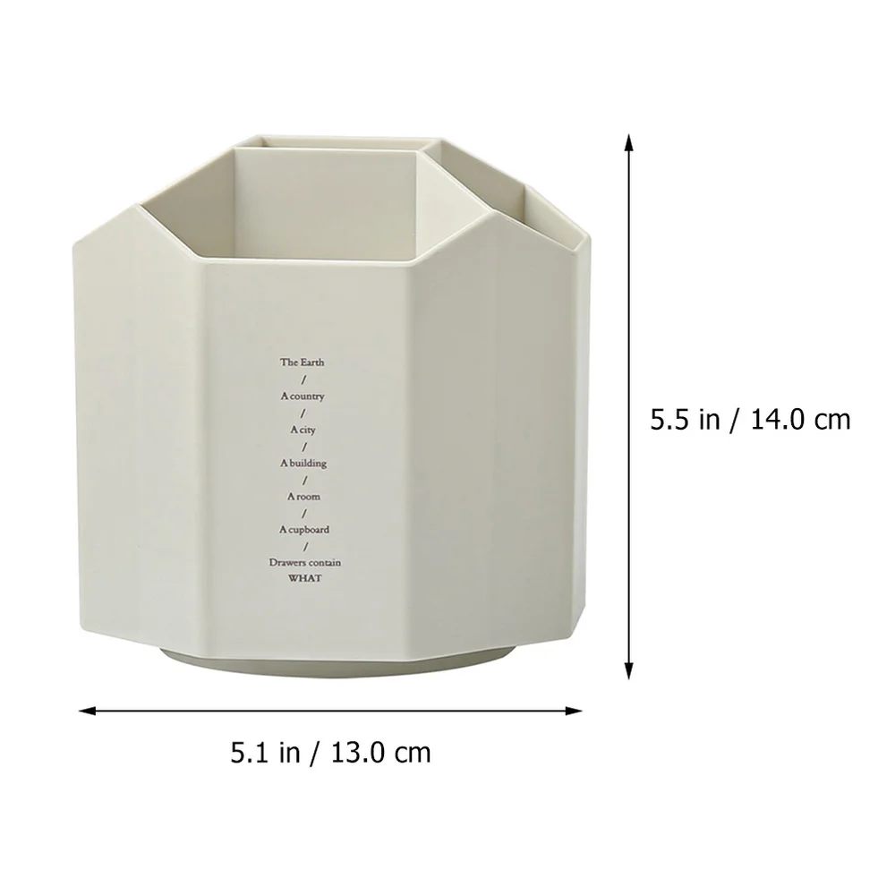 1pc Rotating Desk Organizer Pencil Holder Pen Storage Container for Home (Beige)
1pc Rotating Desk Organizer Pencil Holder Pen Storage Container for Home (Beige)