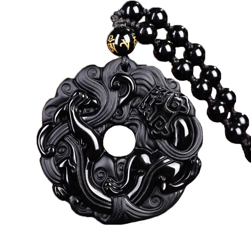 Drop Shipppping Women Necklace Pendant Black Obsidian Carved PIXIU Donuts Gift for Women Fine Jades Jewelry Free Chain
Drop Shipppping Women Necklace Pendant Black Obsidian Carved PIXIU Donuts Gift for Women Fine Jades Jewelry Free Chain