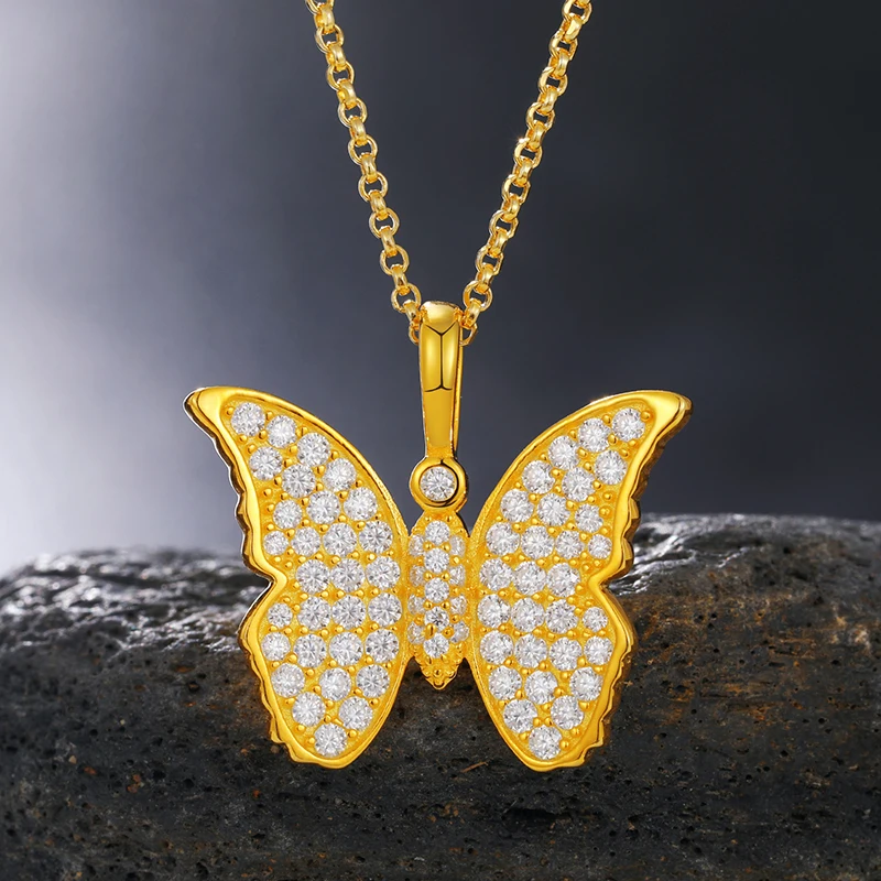 Top Quality Moissanite Butterfly Pendant Necklace For Women 925 Sterling Silver Necklaces Jewelry Gift
Top Quality Moissanite Butterfly Pendant Necklace For Women 925 Sterling Silver Necklaces Jewelry Gift