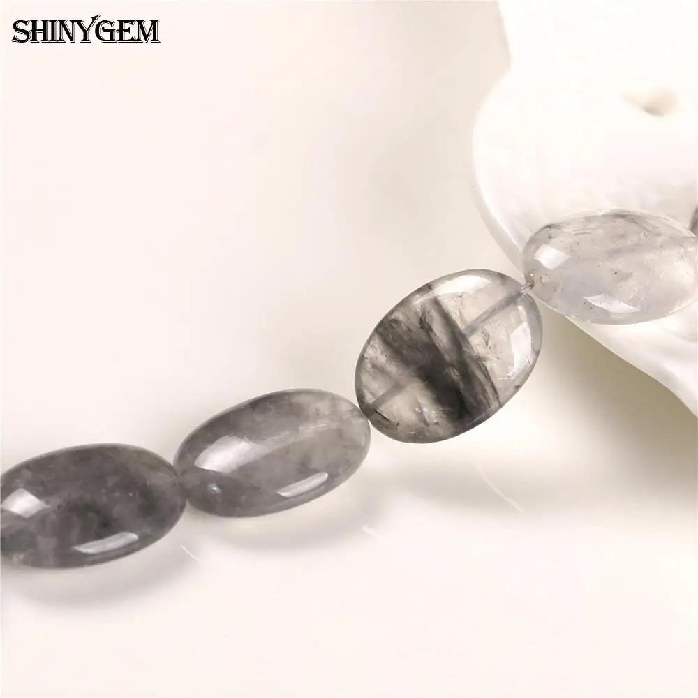 ShinyGem 15*20/22*30mm Oval Natural Cloud Quartz Crystal Beads Black White Smooth Gem Stone Beads For DIY Jewelry Making 10pcs
ShinyGem 15*20/22*30mm Oval Natural Cloud Quartz Crystal Beads Black White Smooth Gem Stone Beads For DIY Jewelry Making 10pcs