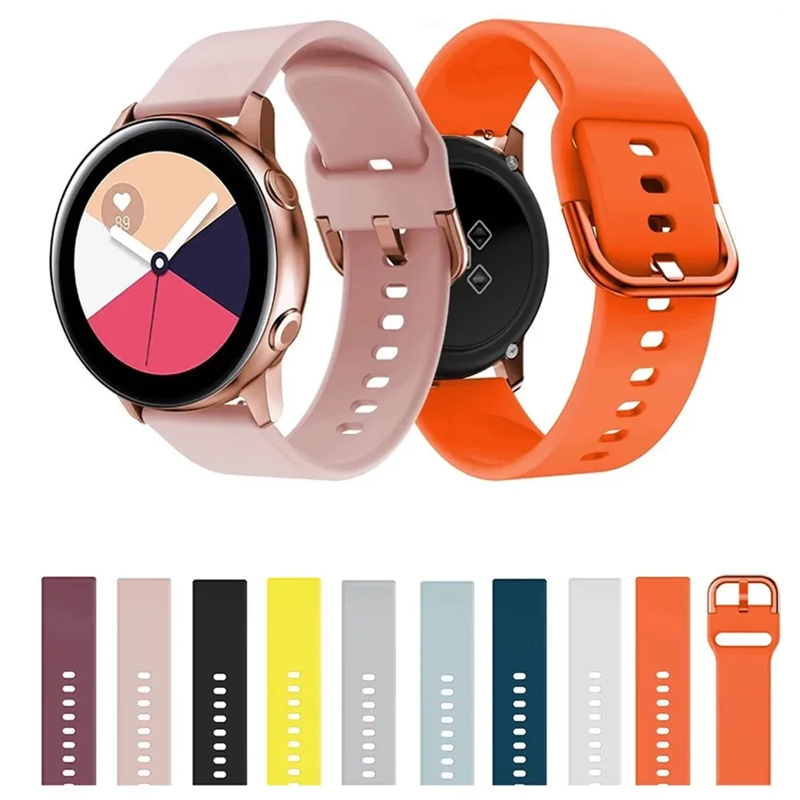 

Replaceable Silicone Watch Strap 20mm/22MM Buckle Watch Strap Watch Band Compatible with Samsung Galaxy Watch Active2