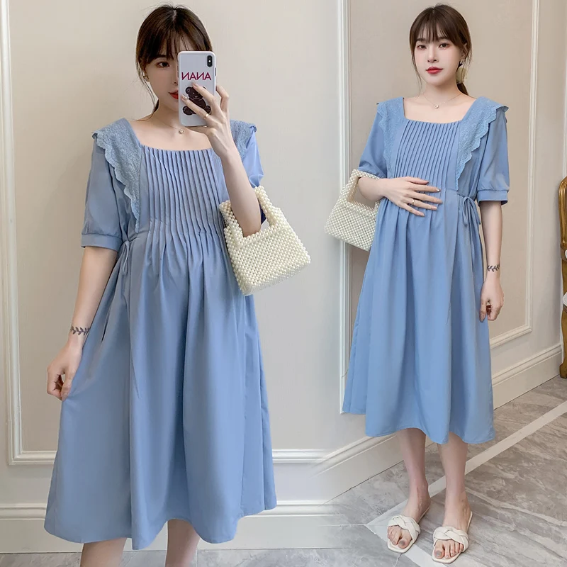 9808# Summer Korean Fashion Maternity Dress Elegant Slim Waist Loose Clothes for Pregnant Women Chic Ins Pregnancy
9808# Summer Korean Fashion Maternity Dress Elegant Slim Waist Loose Clothes for Pregnant Women Chic Ins Pregnancy