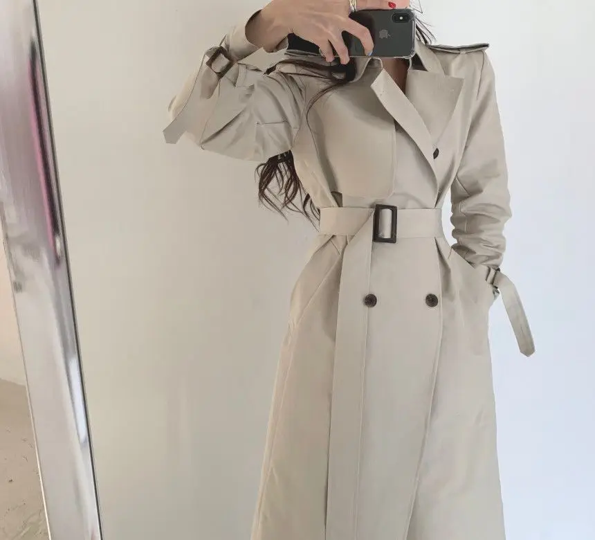 2020 New Fashion 2020 Autumn Casual Double Breasted Simple Office Lady Long Trench Coat with Belt Chic Female Windbreaker
2020 New Fashion 2020 Autumn Casual Double Breasted Simple Office Lady Long Trench Coat with Belt Chic Female Windbreaker