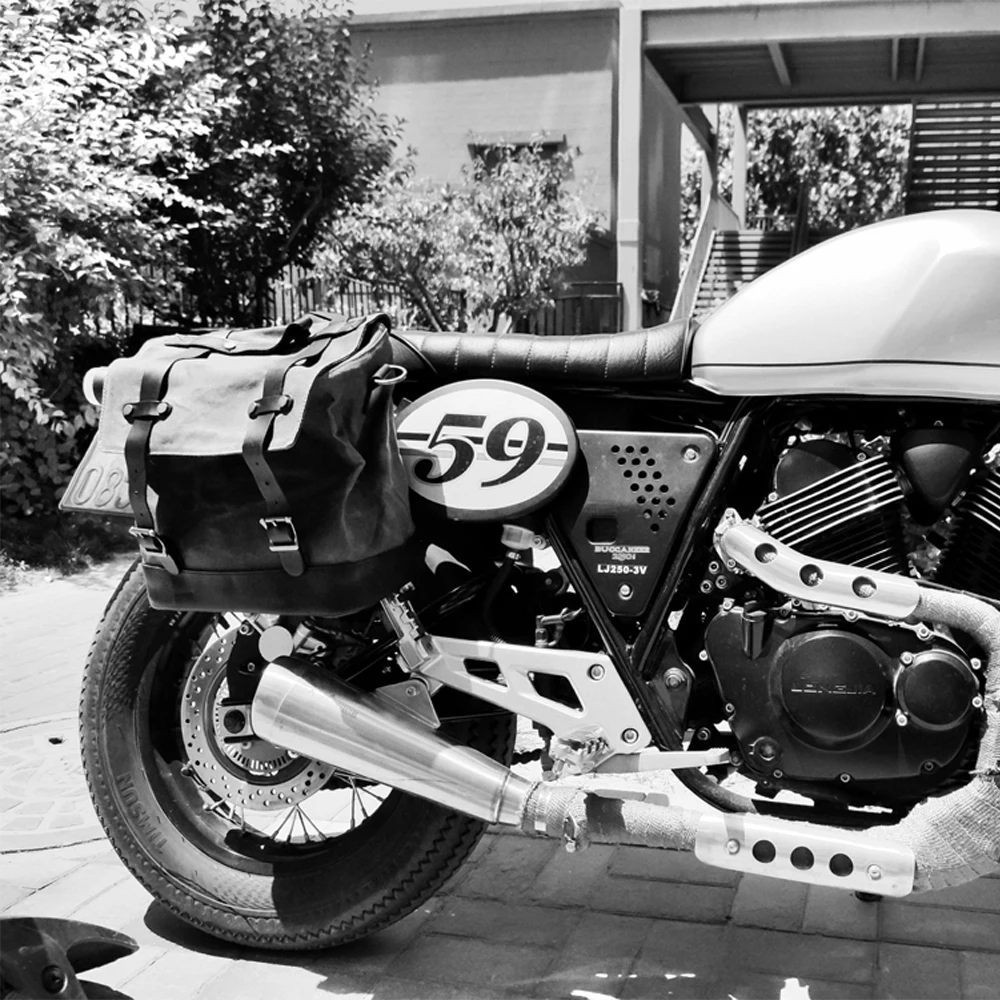 MUCHUAN Horizontal Double Pocket Bag Canvas With First Layer Cowhide Cover Single Shoulder Messenger Bag Motorcycle Saddle Bag
MUCHUAN Horizontal Double Pocket Bag Canvas With First Layer Cowhide Cover Single Shoulder Messenger Bag Motorcycle Saddle Bag