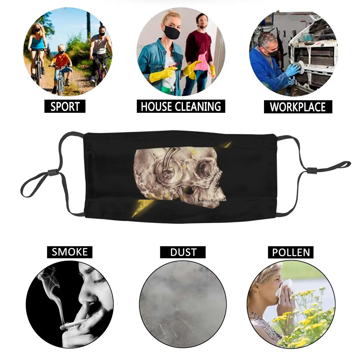 Non-Disposable Flash Skull Mask for Face Horror Death Skull Anti Haze Dust Protection Cover Respirator Mouth Muffle
Non-Disposable Flash Skull Mask for Face Horror Death Skull Anti Haze Dust Protection Cover Respirator Mouth Muffle