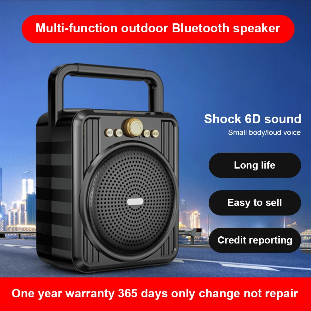 Многофункциональный уличный беспроводной Bluetooth-динамик, уличный динамик для танцев, аудиоколонка с высокой громкостью
Многофункциональный уличный беспроводной Bluetooth-динамик, уличный динамик для танцев, аудиоколонка с высокой громкостью
