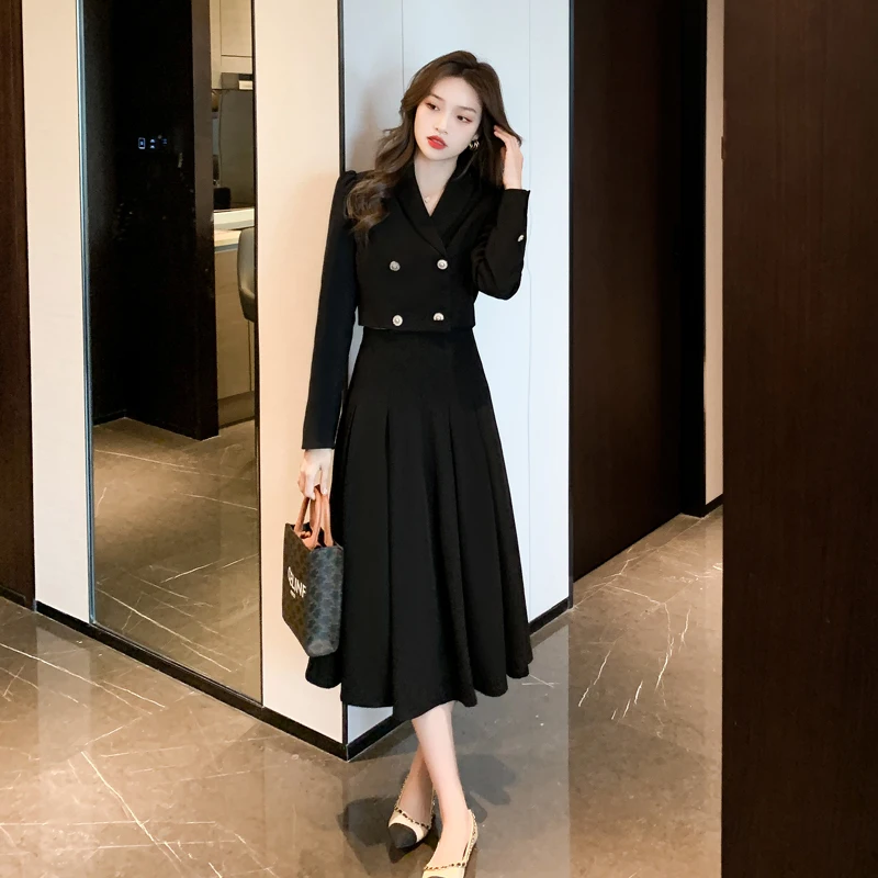 Spring Autumn Fashion Temperament Coat+ Skirt Two-piece Suit Set Ol Elegant Ensemble Femme Survetement Women Sets Clothes 
Spring Autumn Fashion Temperament Coat+ Skirt Two-piece Suit Set Ol Elegant Ensemble Femme Survetement Women Sets Clothes