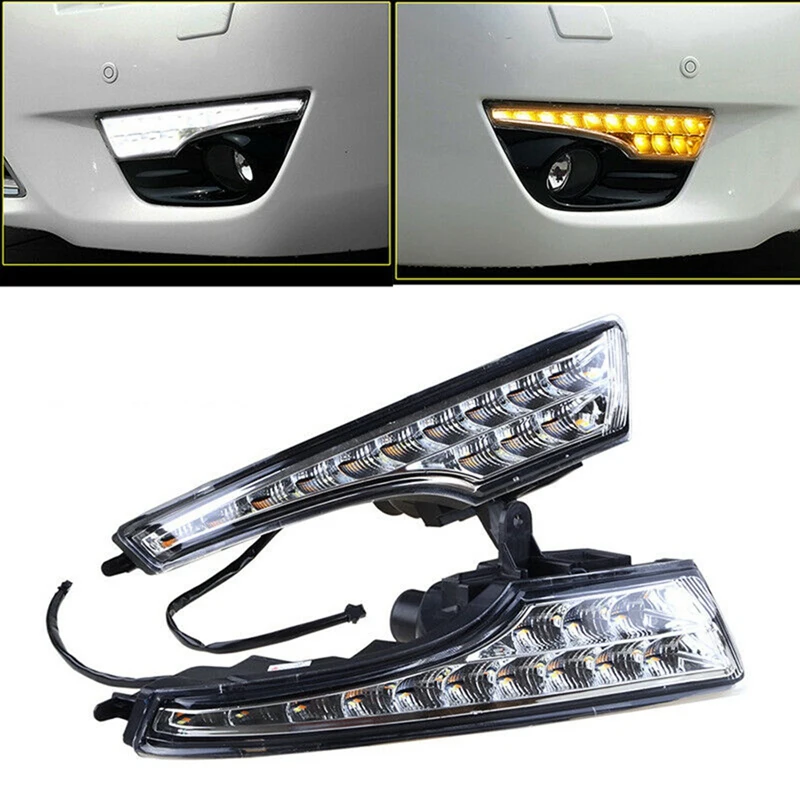 Car LED DRL Amber & White Daytime Running Lights with Turn Signal Lamp for Nissan Altima 2014-2015
Car LED DRL Amber & White Daytime Running Lights with Turn Signal Lamp for Nissan Altima 2014-2015