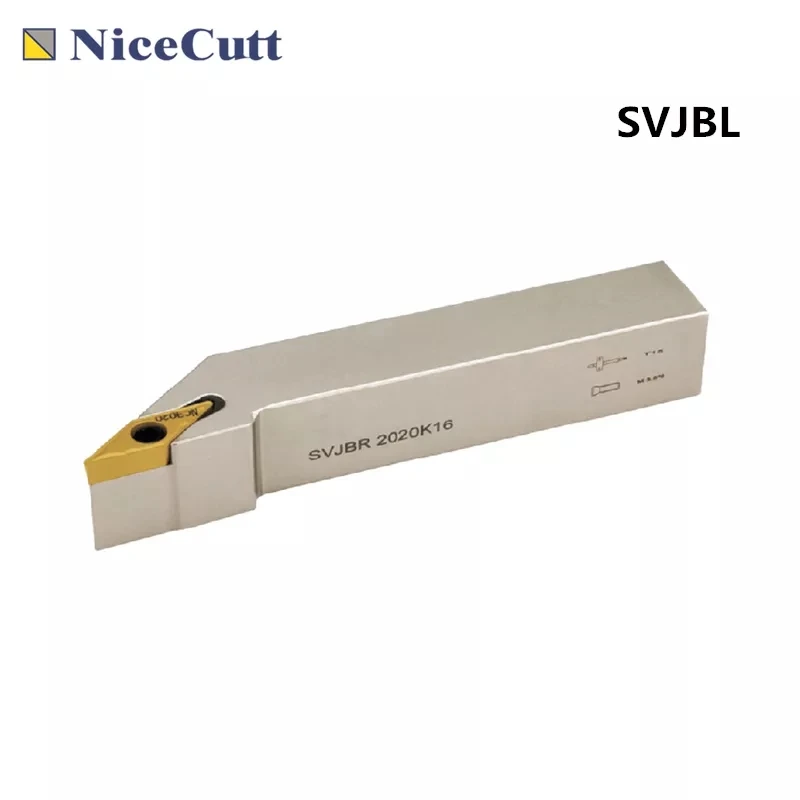 Токарные инструменты Nicecutt, станок с ЧПУ, держатель внешнего токарного инструмента SVJBR для карбидной вставки VBMT
Токарные инструменты Nicecutt, станок с ЧПУ, держатель внешнего токарного инструмента SVJBR для карбидной вставки VBMT